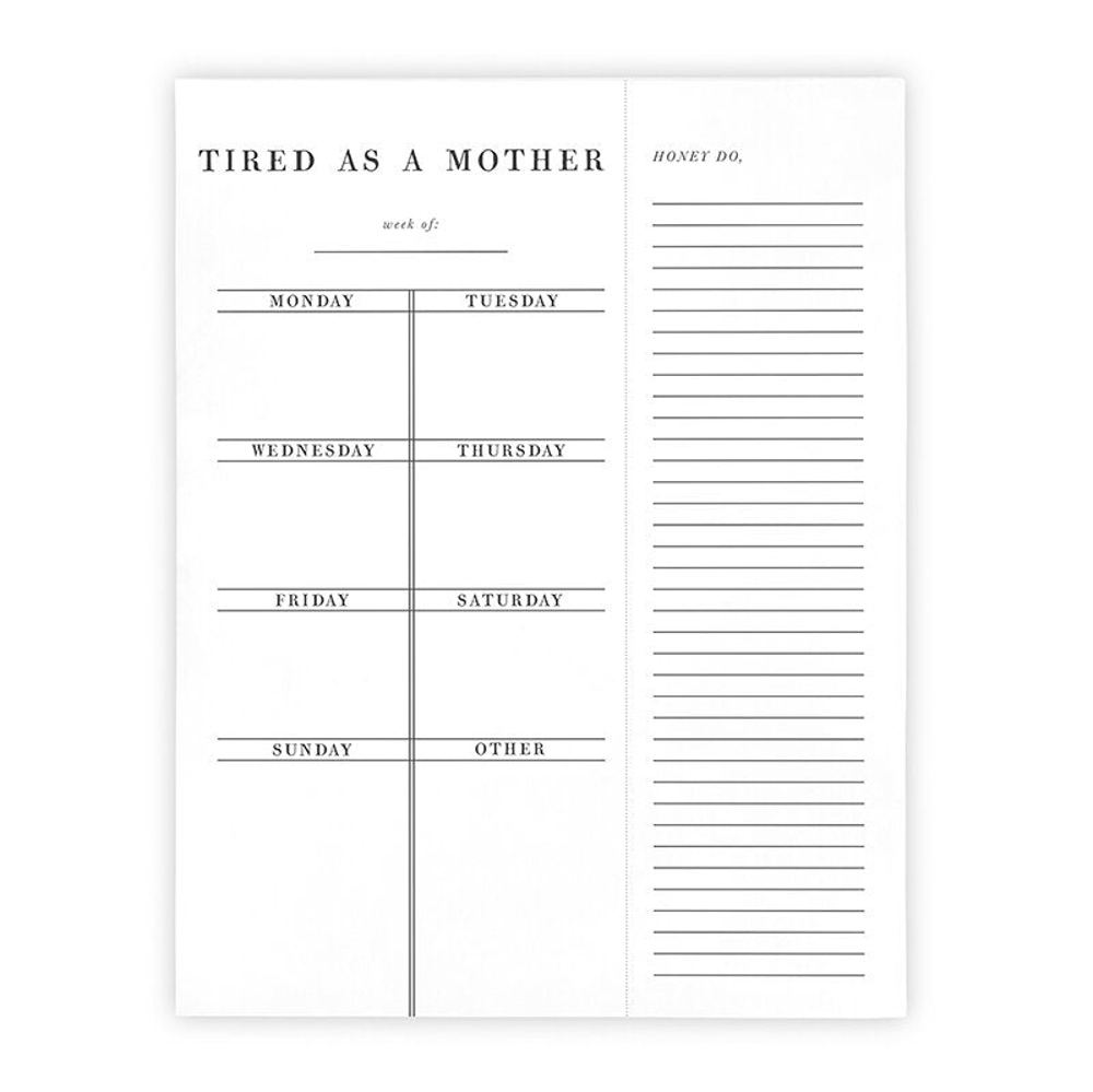 Weekly List Notepad | 8.5" x 11" Desk Planner