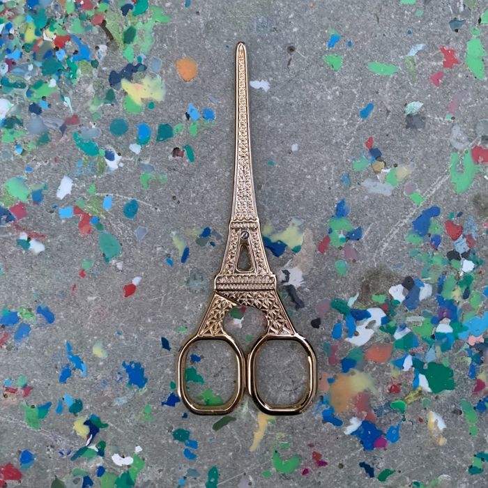 Eiffel Tower Mini Scissors in Antique Bronze or Gold - Giftable Stocking Stuffer Embroidery Utility Scissors Desk Accessory