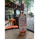 Love the Wine You're With Cute Wine Bottle Gift Tags for Gifting Wine | Reusable Holiday Funny Saying Gift Hangers