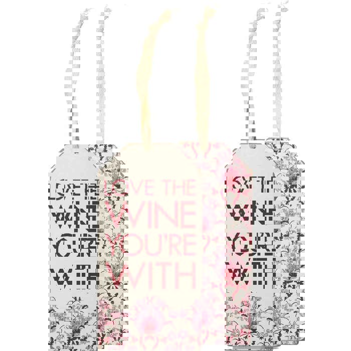 Cute Wine Bottle Gift Tags for Gifting Wine | Reusable Holiday Funny Saying Gift Hangers