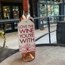 Love the Wine You're With Cute Wine Bottle Gift Tags for Gifting Wine | Reusable Holiday Funny Saying Gift Hangers