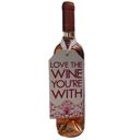 Love the Wine You're With Cute Wine Bottle Gift Tags for Gifting Wine | Reusable Holiday Funny Saying Gift Hangers