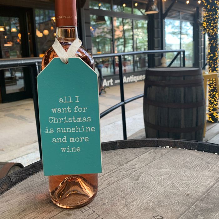 Cute Wine Bottle Gift Tags for Gifting Wine | Reusable Holiday Funny Saying Gift Hangers