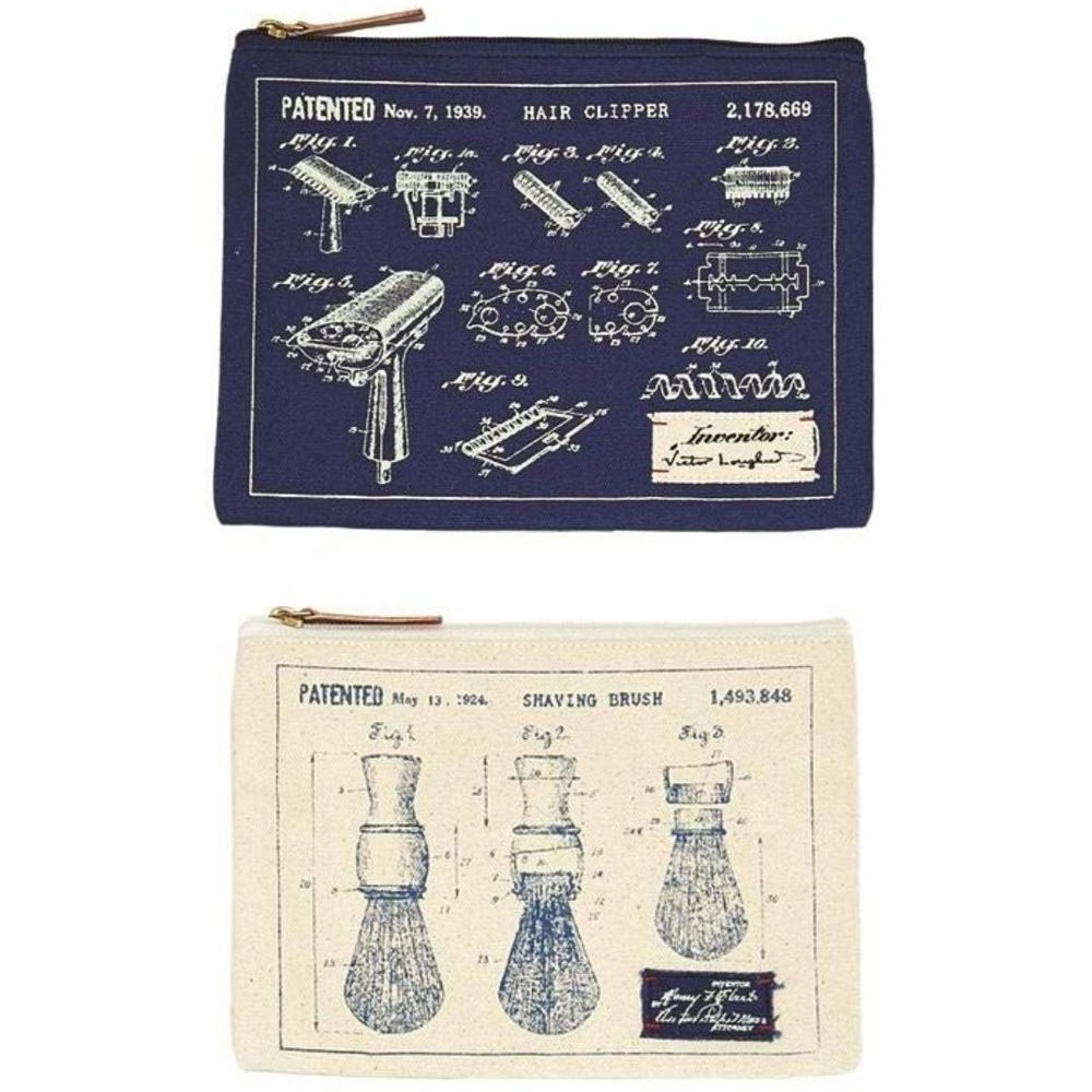 Gift for Him Blueprint Canvas Zipper Pouches | Set of 2 |  Father's Day Men Gifts Architect Engineer