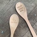 Let Them Eat Cake Giftable Wooden Spoons with Cute Sayings in Gift Bags | Kitchen Gift Stocking Stuffer 