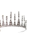 Jazz Age Skyscraper Tiara in Silver  Crowns and Tiaras for Bridal, Prom, Costume, Formal, Gift - Adult Size Gold, Silver, Pearl Crowns and Jeweled Headbands