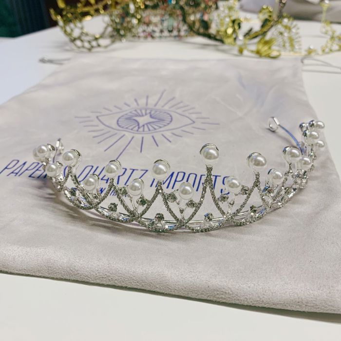 Crowns and Tiaras for Bridal, Prom, Costume, Formal, Gift - Adult Size Gold, Silver, Pearl Crowns and Jeweled Headbands