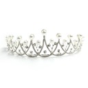 The Age of Pearls Crown Tiara in Silver  Crowns and Tiaras for Bridal, Prom, Costume, Formal, Gift - Adult Size Gold, Silver, Pearl Crowns and Jeweled Headbands