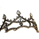 Gothic Structures Mini Crown Tiara in Antiqued Gold Crowns and Tiaras for Bridal, Prom, Costume, Formal, Gift - Adult Size Gold, Silver, Pearl Crowns and Jeweled Headbands