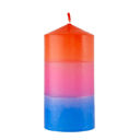Mini Red-Pink-Blue Pillar Candle Ombre and Floral Feminine Pillar Candles | Home Gift for Her