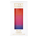 Mini Red-Pink-Blue Pillar Candle Ombre and Floral Feminine Pillar Candles | Home Gift for Her