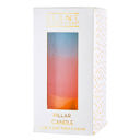 Mini Pillar Candle in Blue Pink Orange Ombre and Floral Feminine Pillar Candles | Home Gift for Her