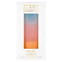 Mini Pillar Candle in Blue Pink Orange Ombre and Floral Feminine Pillar Candles | Home Gift for Her