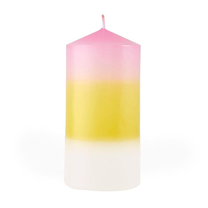 Ombre and Floral Feminine Pillar Candles | Home Gift for Her