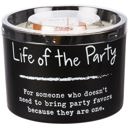 Life Of The Party Jar Candle | Sea Salt And Sage Scent Giftable Glass Candle with Quote - Motivational GIft, Brother Candle, Life of the Party Jar Candle