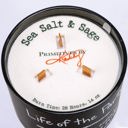 Life Of The Party Jar Candle | Sea Salt And Sage Scent Giftable Glass Candle with Quote - Motivational GIft, Brother Candle, Life of the Party Jar Candle