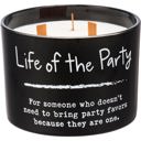 Life Of The Party Jar Candle | Sea Salt And Sage Scent Giftable Glass Candle with Quote - Motivational GIft, Brother Candle, Life of the Party Jar Candle