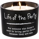 Life Of The Party Jar Candle | Sea Salt And Sage Scent Giftable Glass Candle with Quote - Motivational GIft, Brother Candle, Life of the Party Jar Candle