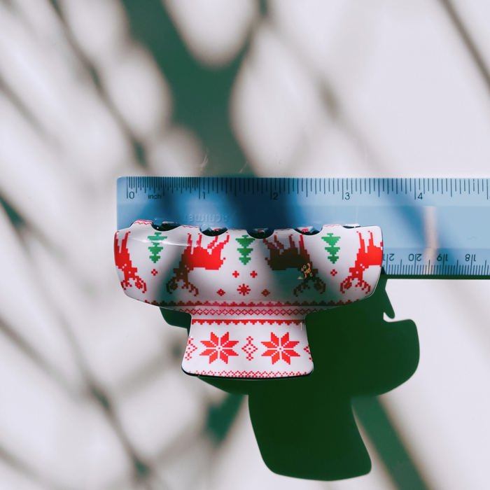 Ugly Christmas Sweater Themed Holiday Hair Claws