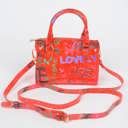 Red Mini Graffiti PVC Tiny Crossbody Bag in 3 Colors | Transparent Purse Handbag Stocking Stuffer 