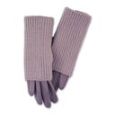 Three-In-One Knit Gloves in Dusty Lavender Three In One Giftable Knit Winter Gloves