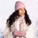 Bailey Knit Gloves in Pink Phone-Friendly Giftable Soft Winter Gloves 