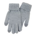 Bailey Knit Gloves in Gray  Phone-Friendly Giftable Soft Winter Gloves 