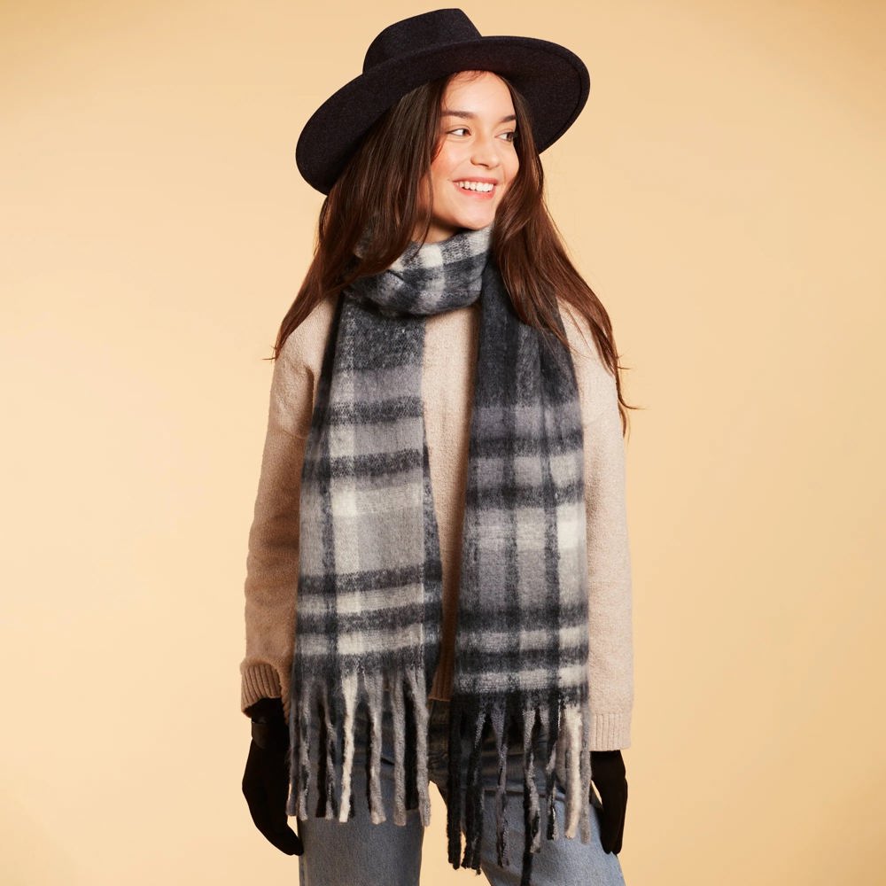 Giftable Plaid Winter Scarves - Hers and His