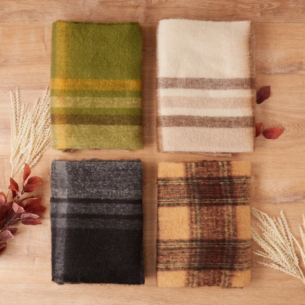 Giftable Plaid Winter Scarves - Hers and His