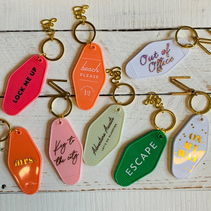 Feminine Stocking Stuffer Keychains - Out of Office, Beach Please, Weekend Vibes, Keys to the Dream House