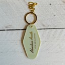 Adventure Awaits Let's Go Glamping Motel Style Keychain in Light Green Feminine Stocking Stuffer Keychains - Out of Office, Beach Please, Weekend Vibes, Keys to the Dream House