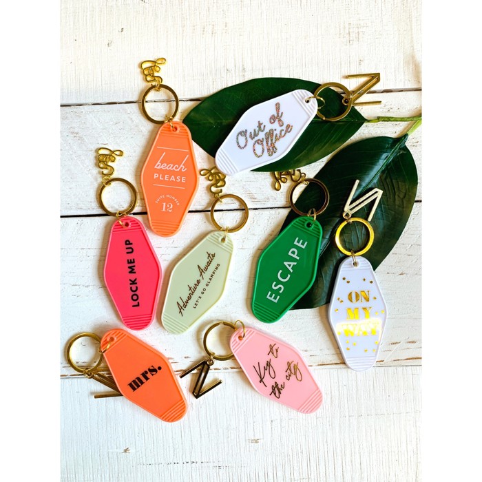 Feminine Stocking Stuffer Keychains - Out of Office, Beach Please, Weekend Vibes, Keys to the Dream House