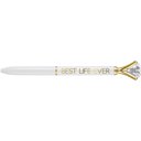 Best Life Ever Gem Pen in Gift Box  Luxury Gem Pen in Gift Box  - Diamond Pen Cute Stocking Stuffer Gift for Her - Sealed With a Kiss, Warrior, Live Your Best Life