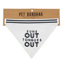 Suns Out Tongues Out Pet Bandana in White Cute Dog Pet Bandanas with Funny Sayings - Dog Lover Cat Lover Cute Stocking Stuffer Gift