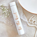 Tie The Knot Flask Bottle in White Giftable Skinny Flask or Water Bottle 3 Styles: Pop Fizz Clink, Tie the Knot, Drunk in Love - In Cardboard Tube for Gifting