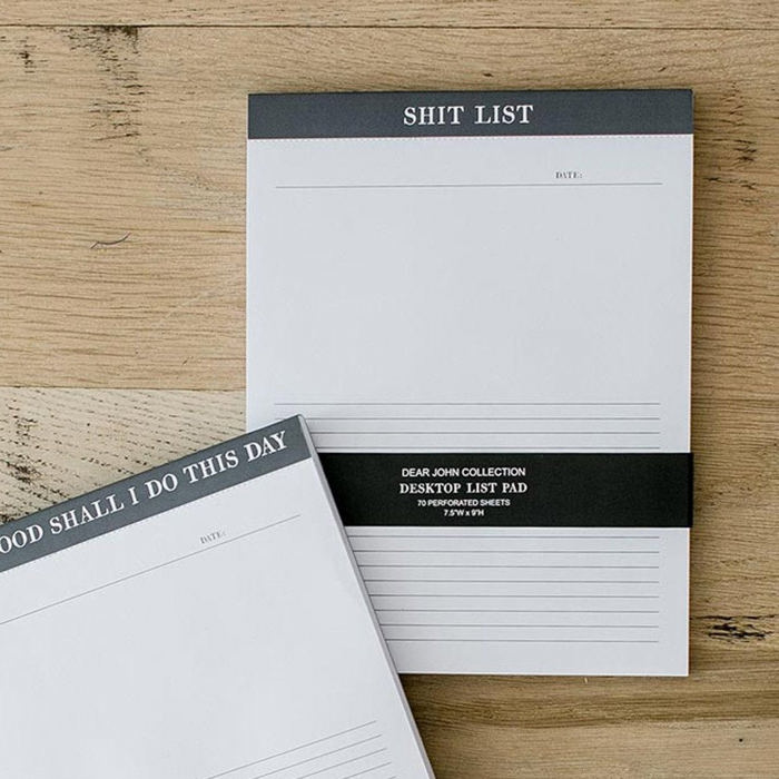 Luxe Feminine Chunky List Notepads - Sh*t List, This Beautiful Mess, Last Minute - Stocking Stuffer Stationery Desk Pad