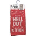 Get the Hell Out of My Kitchen "Get The Hell Out of My Kitchen" and other Jacquard Giftable Novelty Tea Towel 20" x 28" | Gift for Her