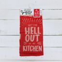 Get the Hell Out of My Kitchen "Get The Hell Out of My Kitchen" and other Jacquard Giftable Novelty Tea Towel 20" x 28" | Gift for Her