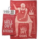 Get the Hell Out of My Kitchen "Get The Hell Out of My Kitchen" and other Jacquard Giftable Novelty Tea Towel 20" x 28" | Gift for Her