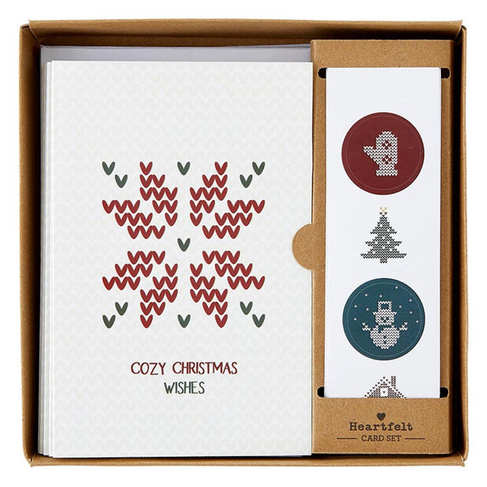 SALE Christmas Card Box Sets with Sticker Seals - 3 Options - Includes Envelopes and Stickers Xmas Greeting Cards 