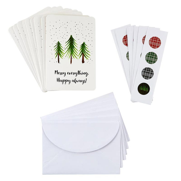 SALE Christmas Card Box Sets with Sticker Seals - 3 Options - Includes Envelopes and Stickers Xmas Greeting Cards 