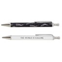 World is Calling Pen Set of 2 Boxed Gift Pen Set of 2 - Men and Women Office Desk Gift Stocking Stuffer - 19 Options!