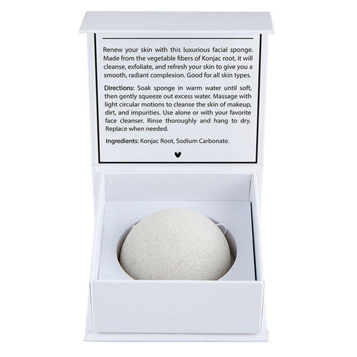 Konjac Body and Makeup Sponges in Gift Packaging - Spa Stocking Stuffer for Her