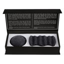 Charcoal Konjac Sponge Set Konjac Body and Makeup Sponges in Gift Packaging - Spa Stocking Stuffer for Her