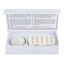 White Konjac Sponge Set Konjac Body and Makeup Sponges in Gift Packaging - Spa Stocking Stuffer for Her