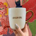 Knock 'Em Socks Gift Basket Golden Girl Coffee Mug | 3 Gift Items in a Reusable Basket - 50th birthday, Mothers Day, gifts for moms