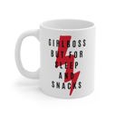 Girlboss But for Sleep and Snacks Ceramic Mug 11oz | Coffee Tea Cup  Giftable Mugs to Co-workers Funny Office Gifts | Coffee Mugs with Witty Sayings