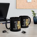 I Wasn't Put On This Earth To do Emails And Housework Black Kitten Mug  |  Coffee Tea Cup Giftable Mugs to Co-workers Funny Office Gifts | Coffee Mugs with Witty Sayings