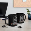 She Mostly Answered Emails in Grave Design 11oz Black Mug | Coffee Tea Cup Giftable Mugs to Co-workers Funny Office Gifts | Coffee Mugs with Witty Sayings