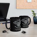 Team Night Owl: 9am Meetings Get 9am Beatings 11oz Black Mug | Coffee Tea Cup Giftable Mugs to Co-workers Funny Office Gifts | Coffee Mugs with Witty Sayings